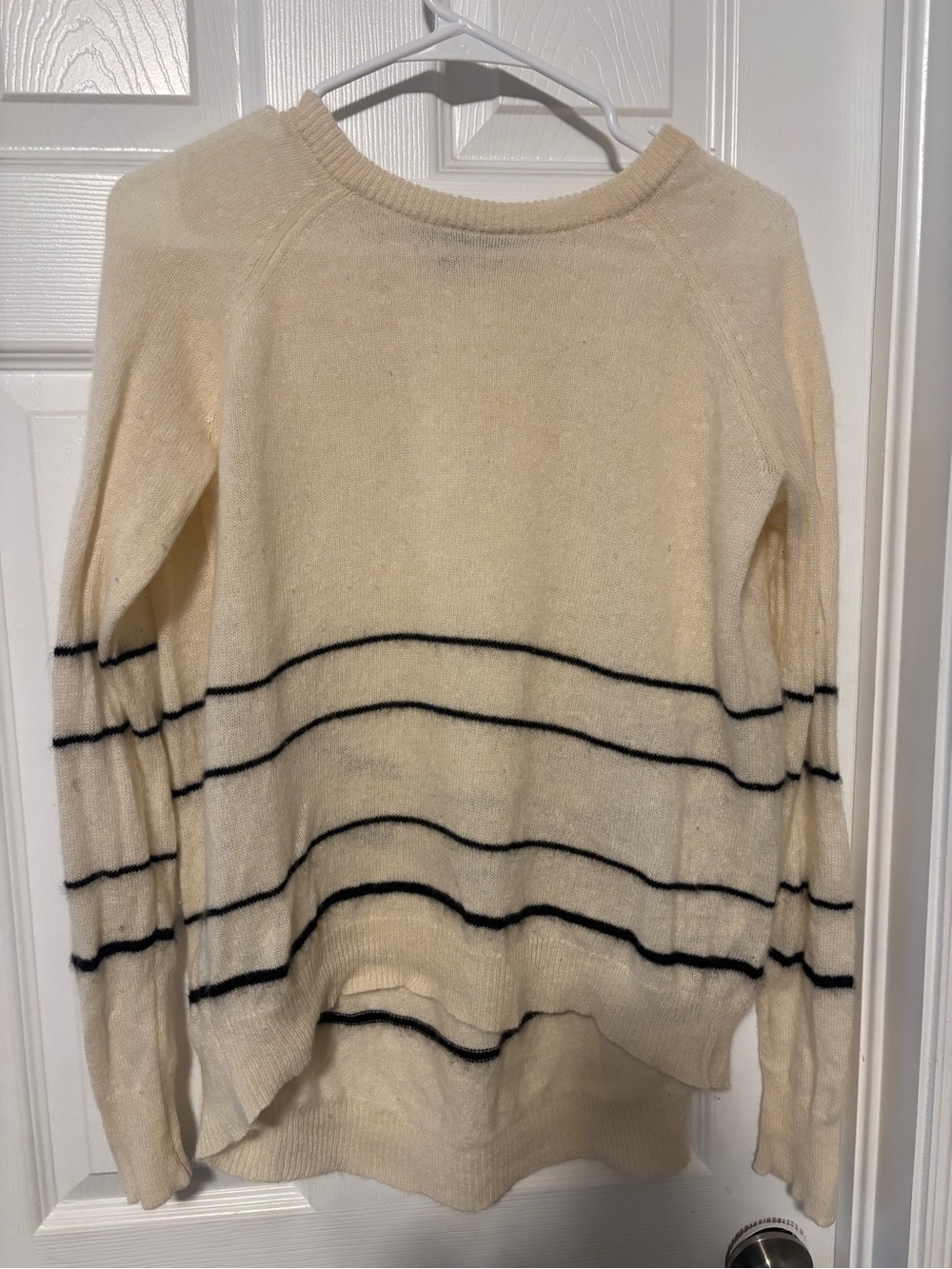 360 cashmere sweater cream striped